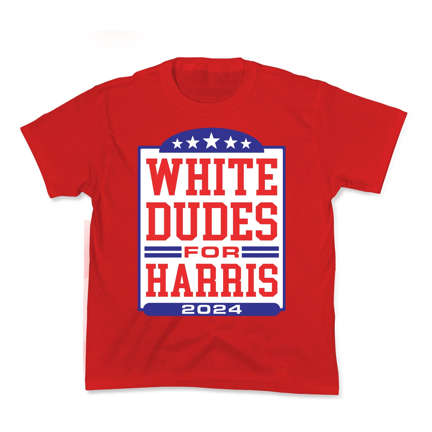 White Dudes for Harris 2024 Kids Tee