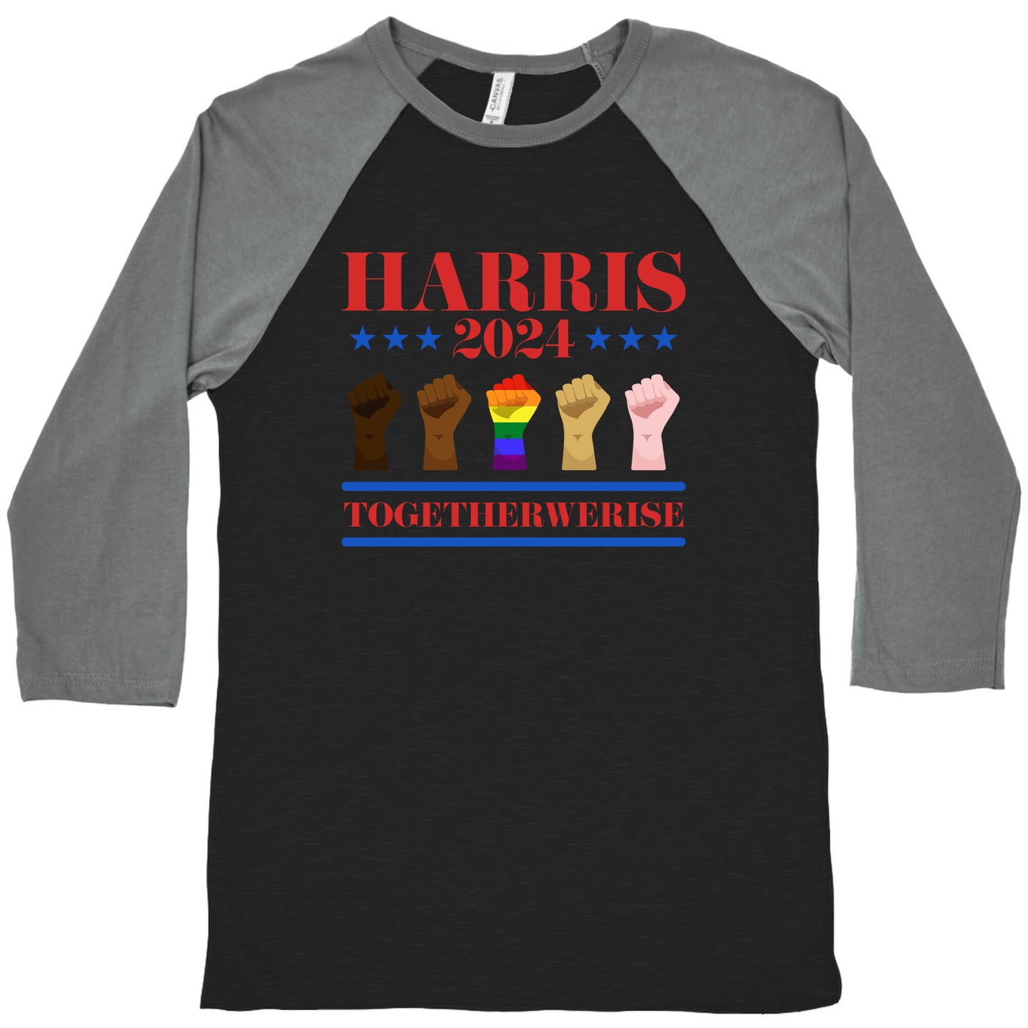 Together We Rise Harris 2024 Baseball Tee