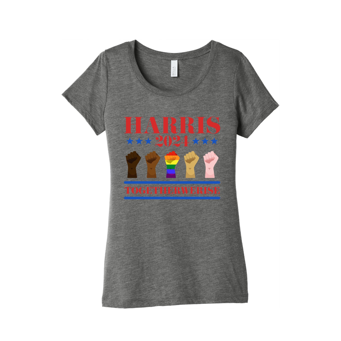 Together We Rise Harris 2024 Womens Triblend Tee