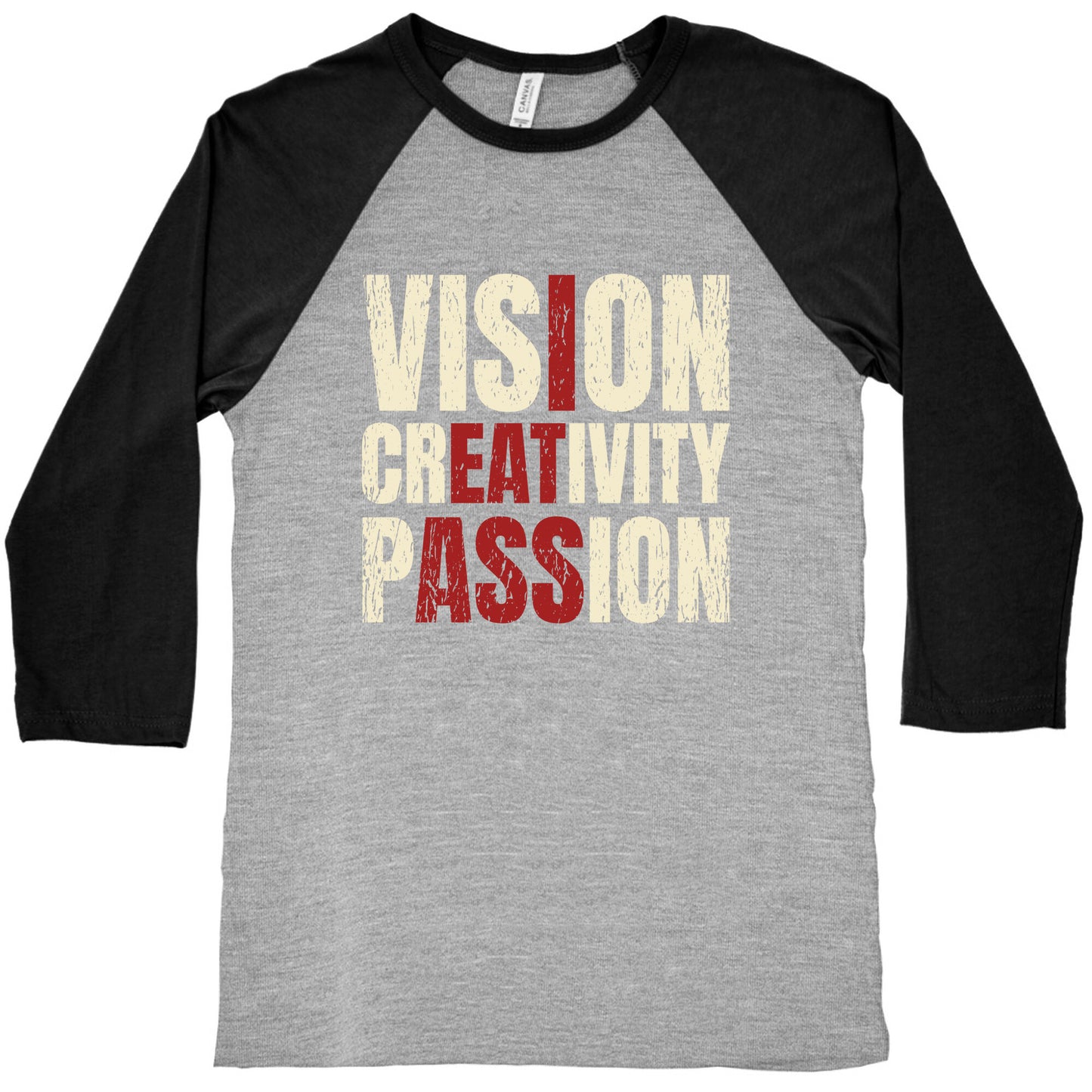Vision Creativity Passion Baseball Tee