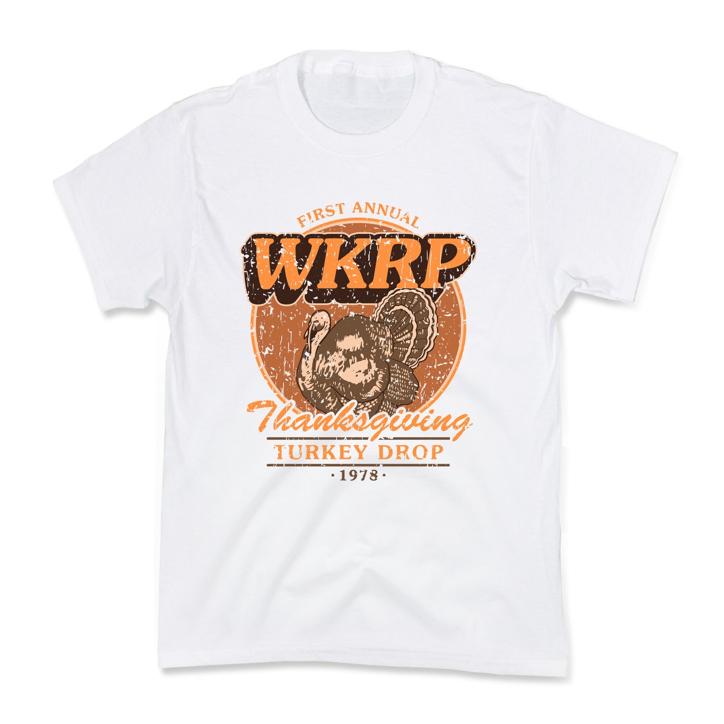WKRP Turkey Drop Kids Tee