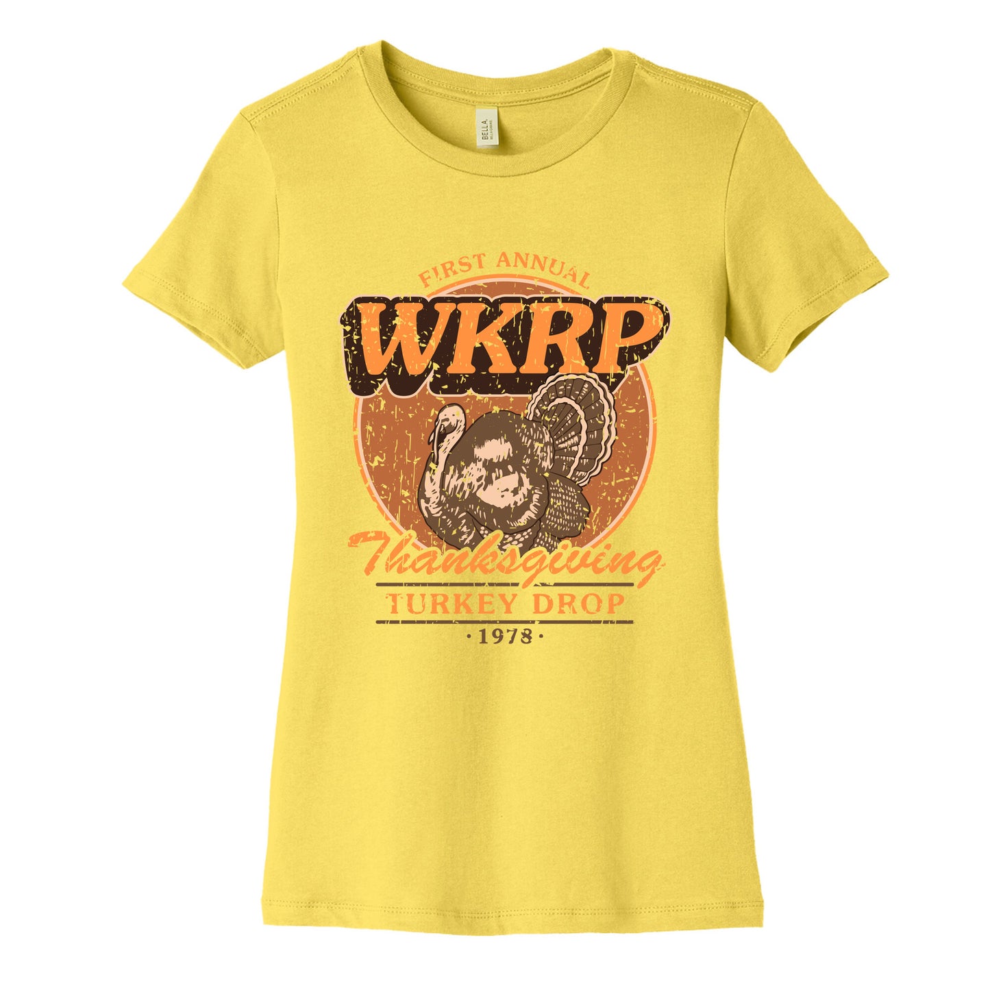 WKRP Turkey Drop Womens Cotton Tee
