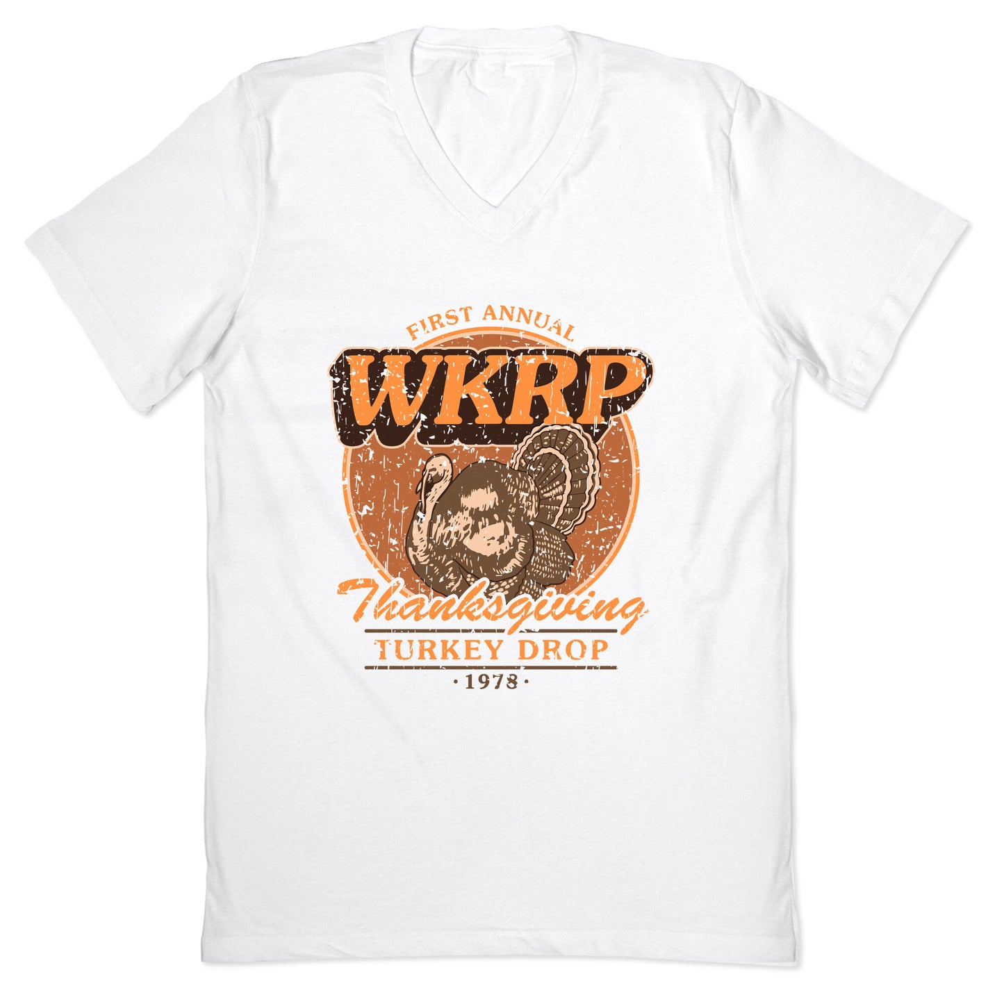 WKRP Turkey Drop V-Neck