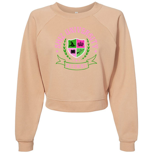 Shiz University Womens Raglan Pullover Fleece