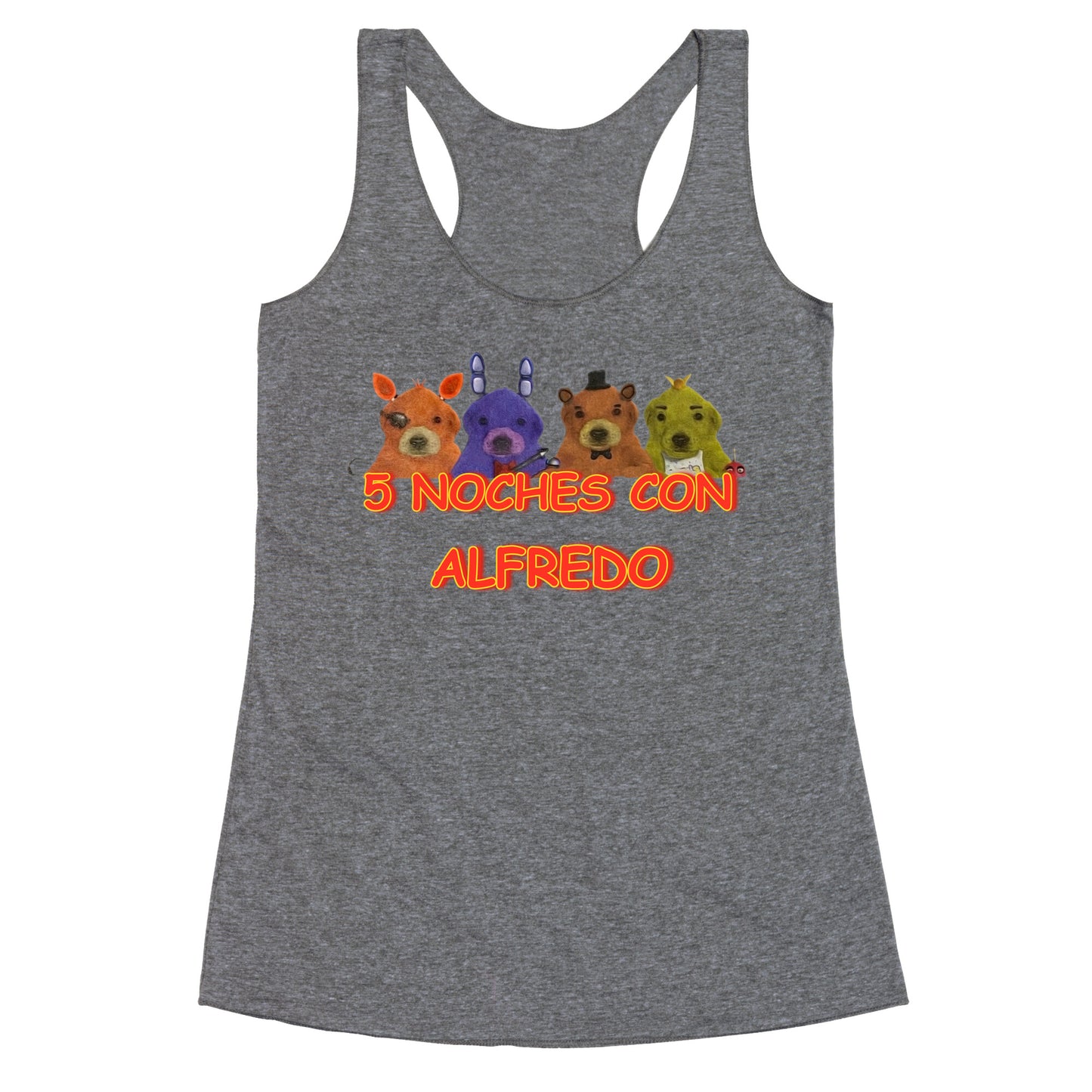 5 Noches Con Alfredo Racerback Tank
