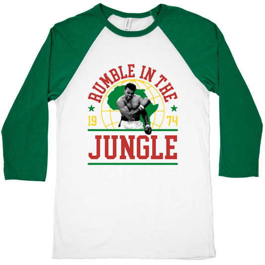 Rumble in the Jungle Baseball Tee