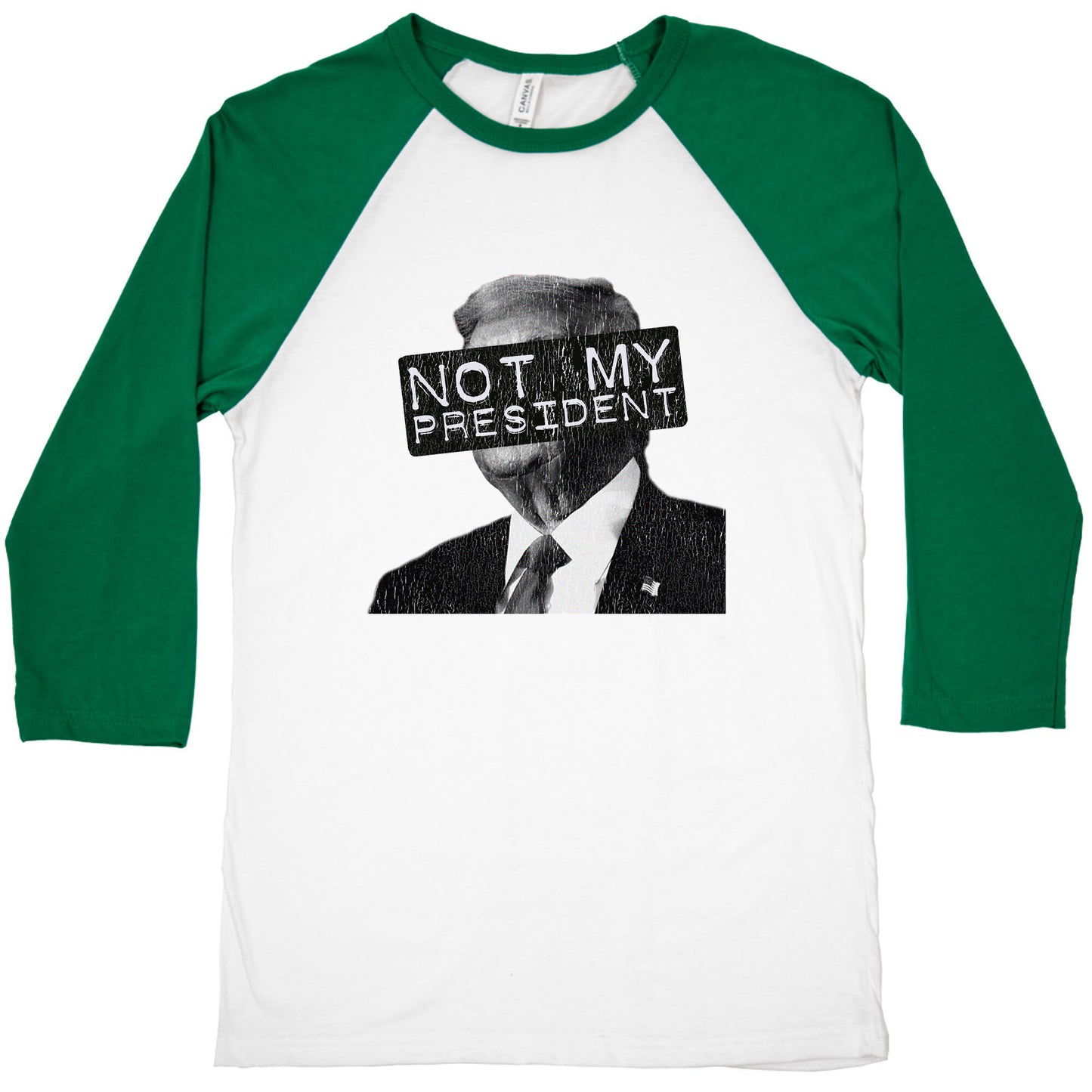 Not My President Baseball Tee