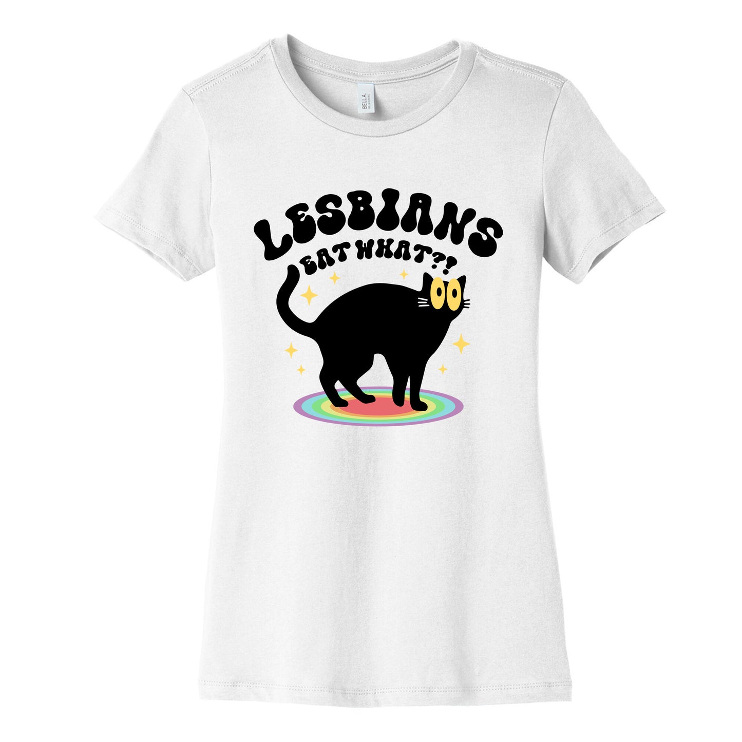 Lesbians Eat What Cat Womens Cotton Tee