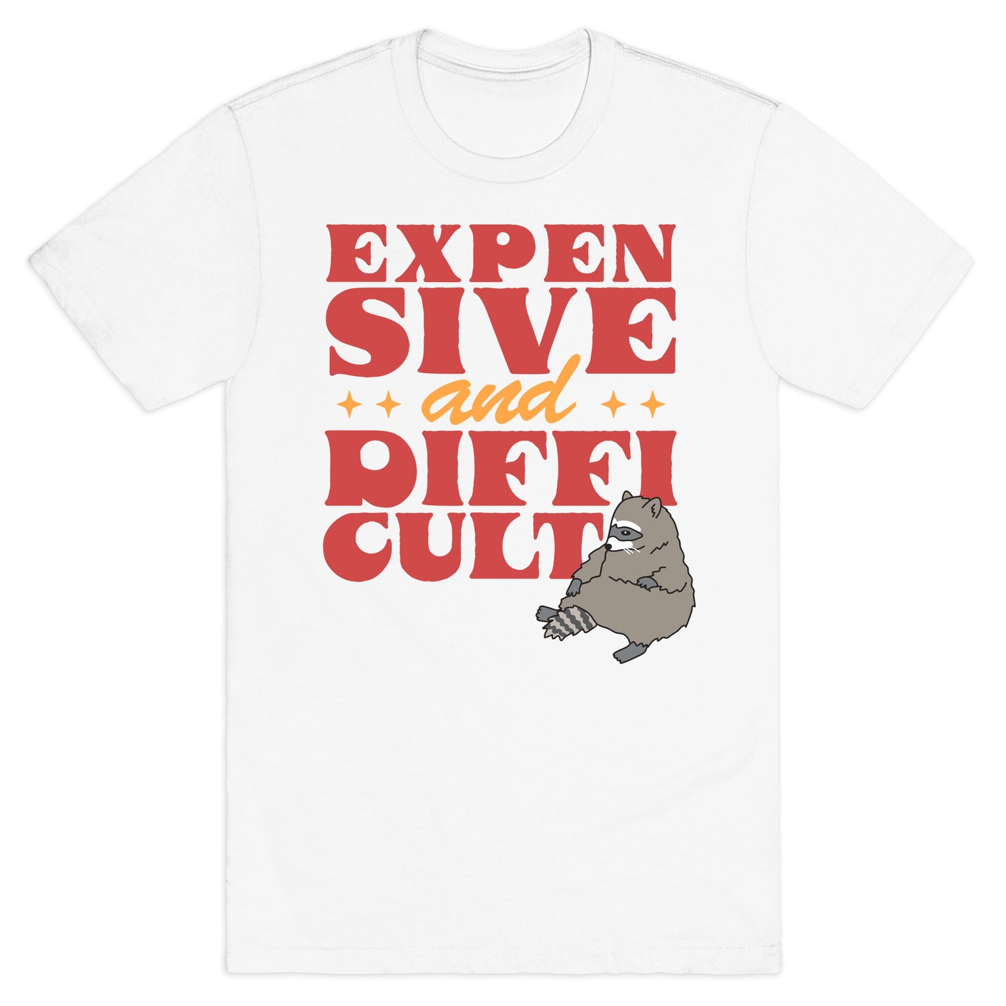 Raccoon Expensive and Difficult T-Shirt