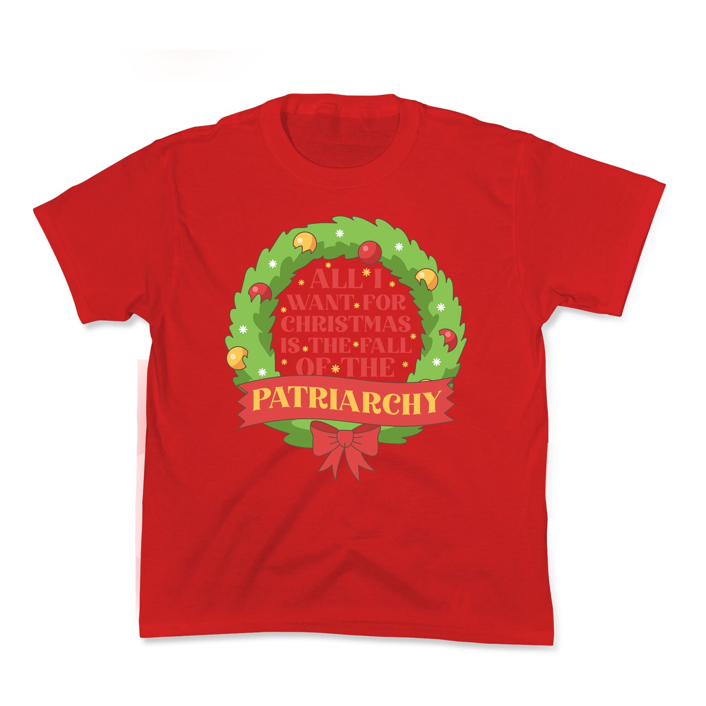 Fall of the Patriarchy Christmas Kids Tee