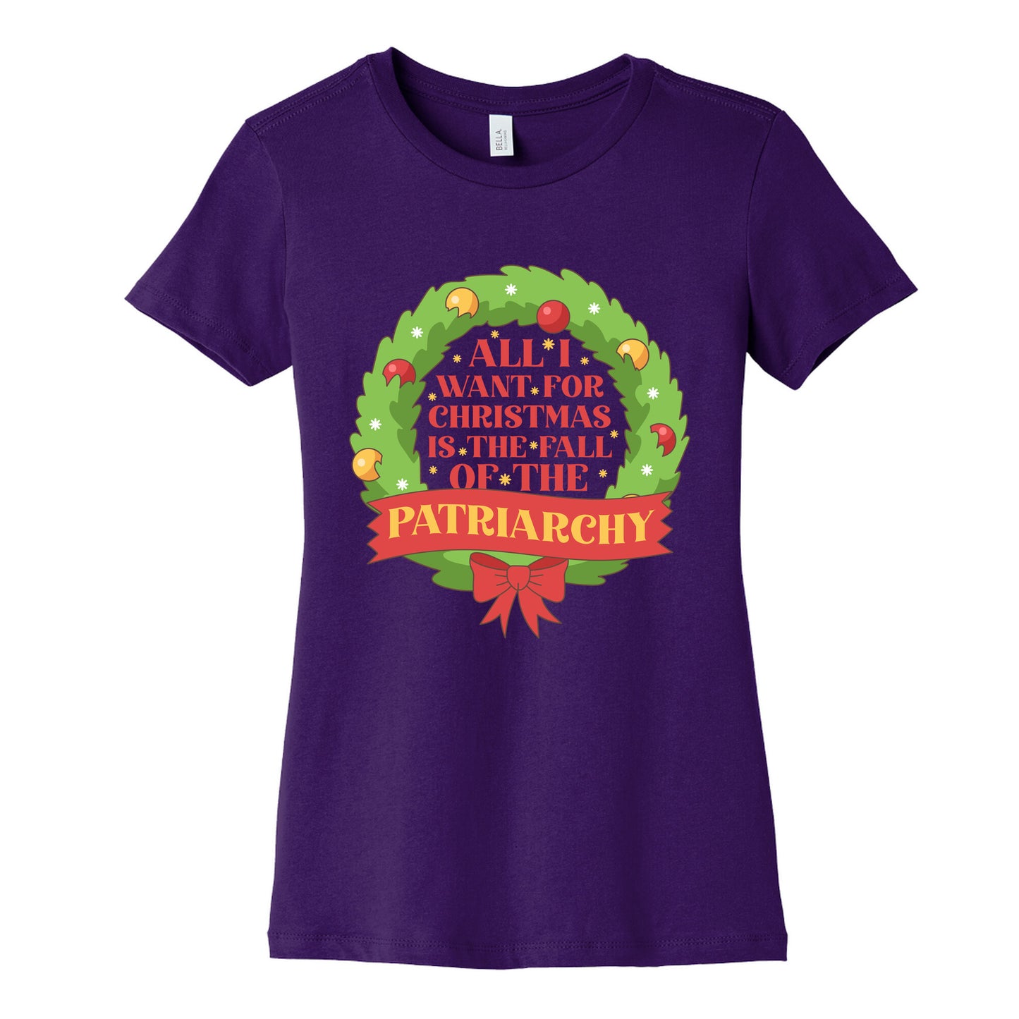 Fall of the Patriarchy Christmas Womens Cotton Tee