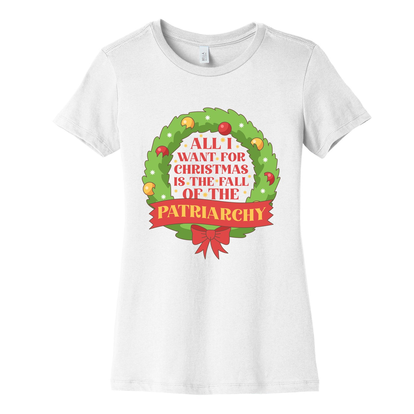 Fall of the Patriarchy Christmas Womens Cotton Tee