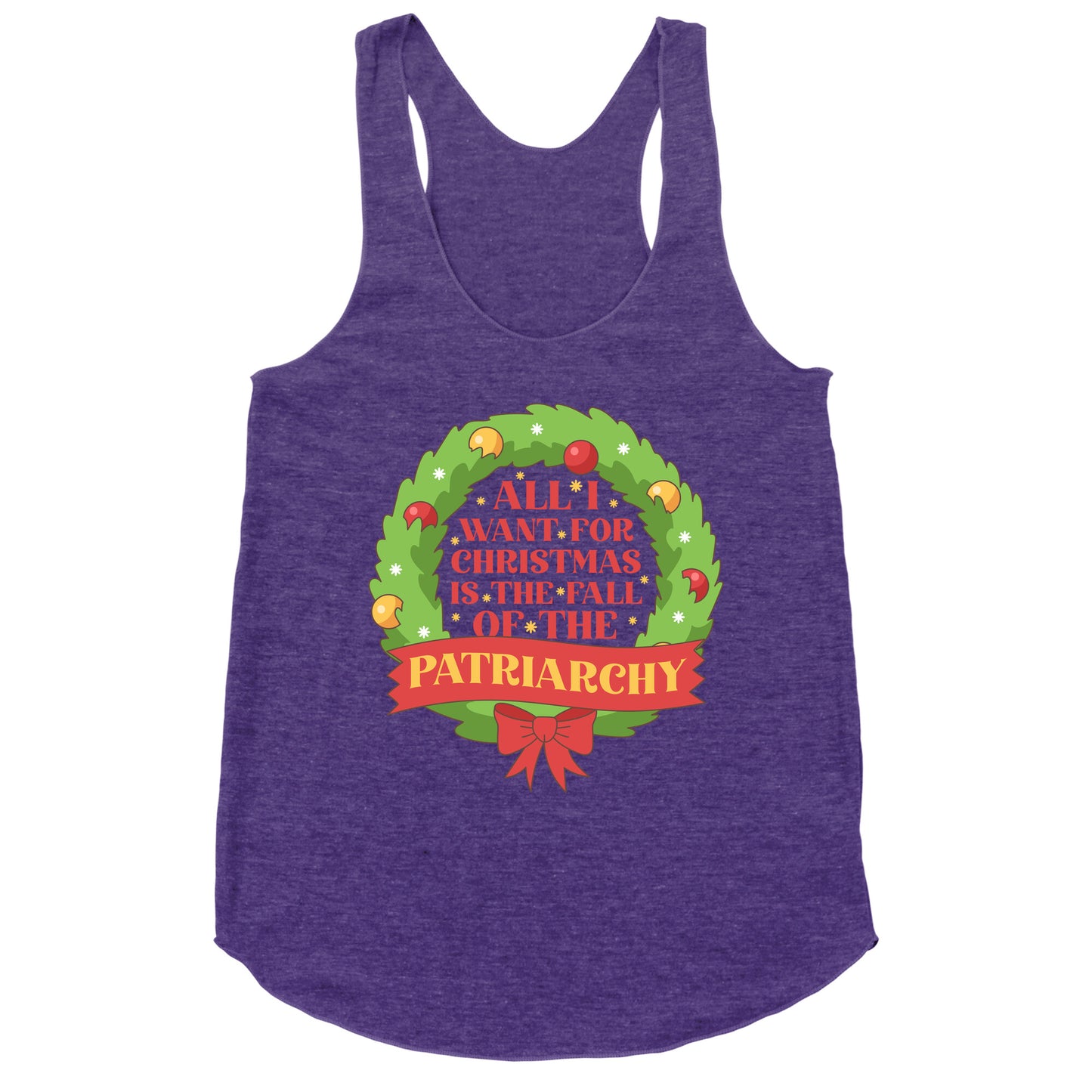 Fall of the Patriarchy Christmas Racerback Tank