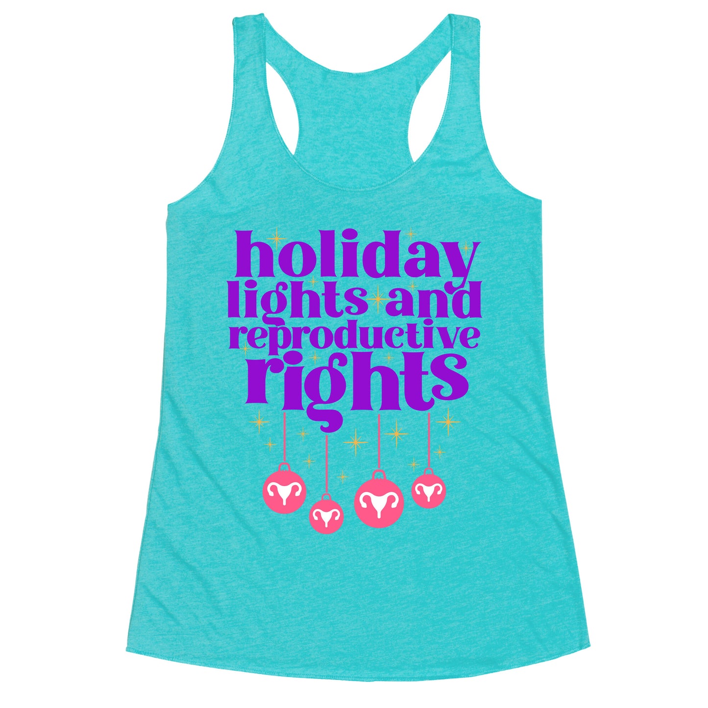 Holiday Lights & Reproductive Rights Racerback Tank