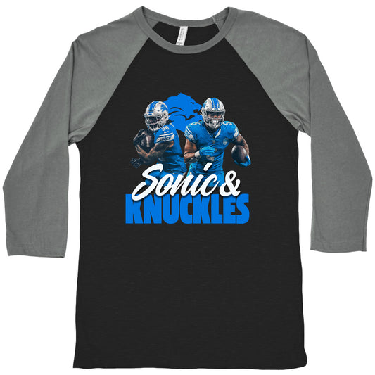 Sonic Knuckles Lions Baseball Tee
