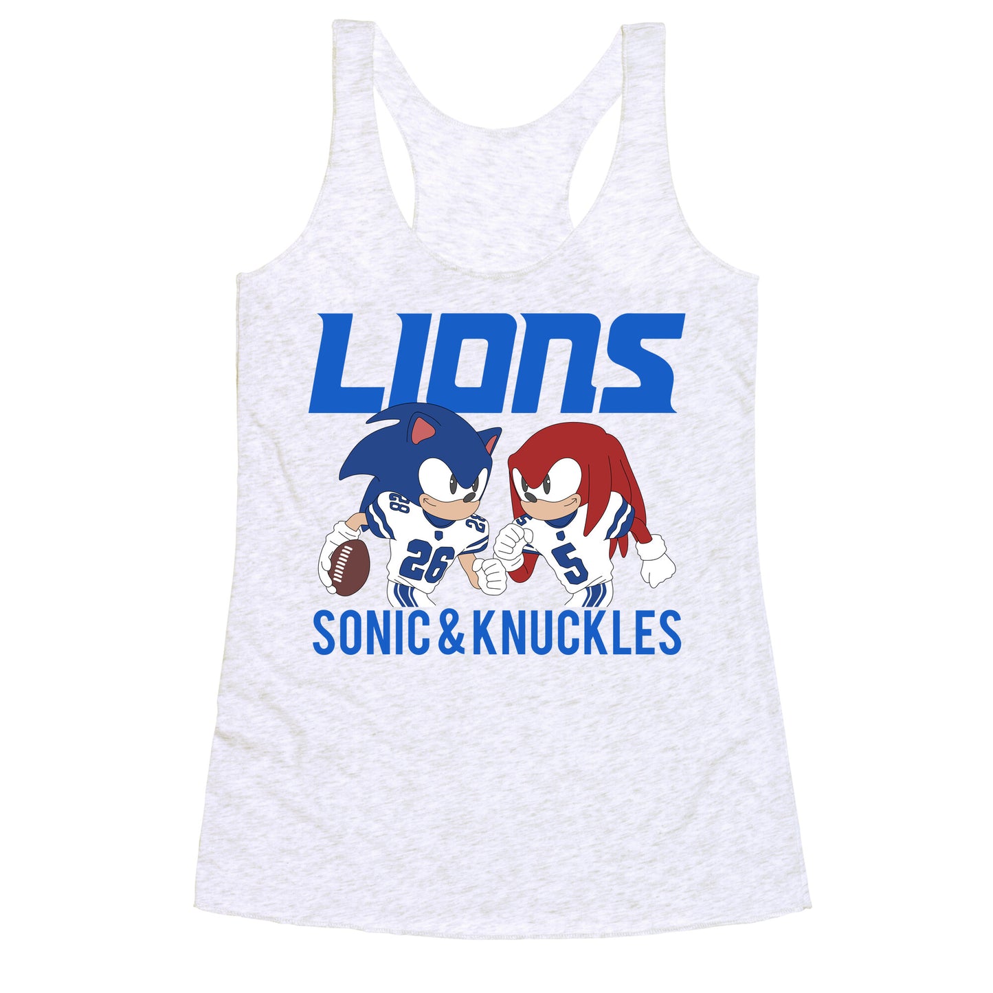 Lions Sonic and Knuckles Racerback Tank