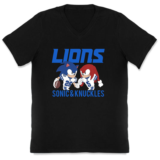 Lions Sonic and Knuckles V-Neck