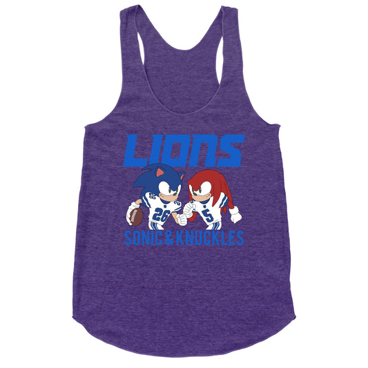 Lions Sonic and Knuckles Racerback Tank