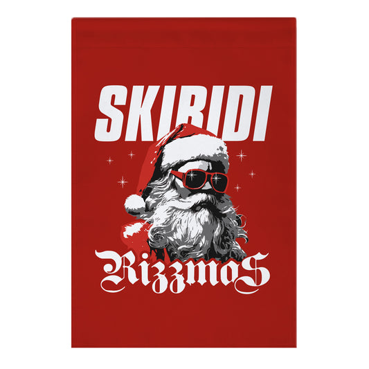 Skibidi Rizzmas Garden Flag
