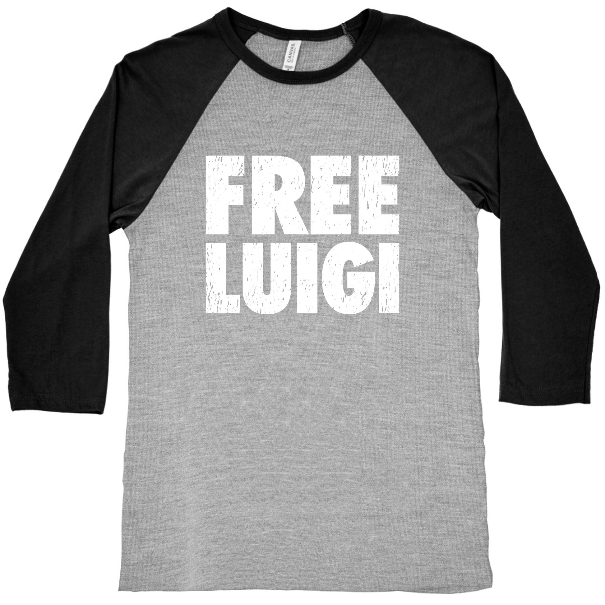 Free Luigi Baseball Tee