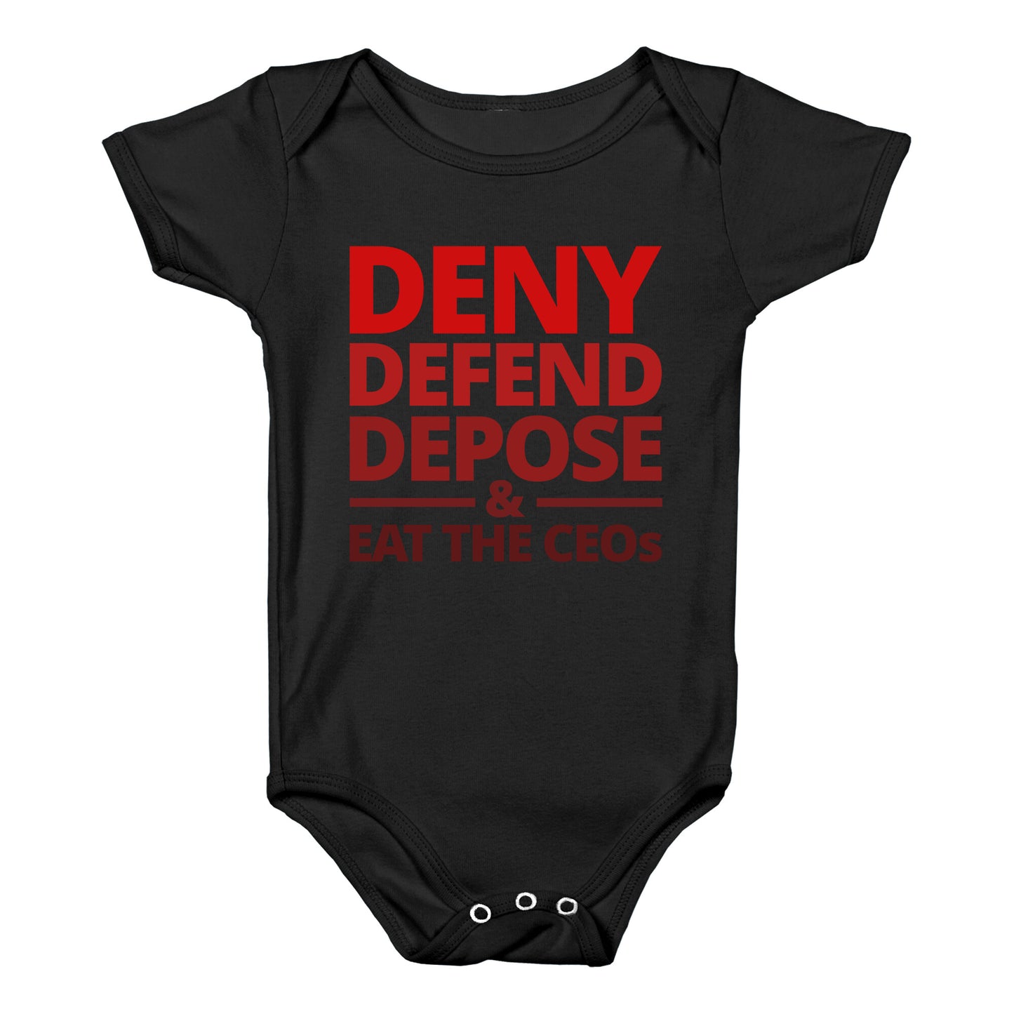 Deny Defend Depose Eat the CEOs Baby One-Piece