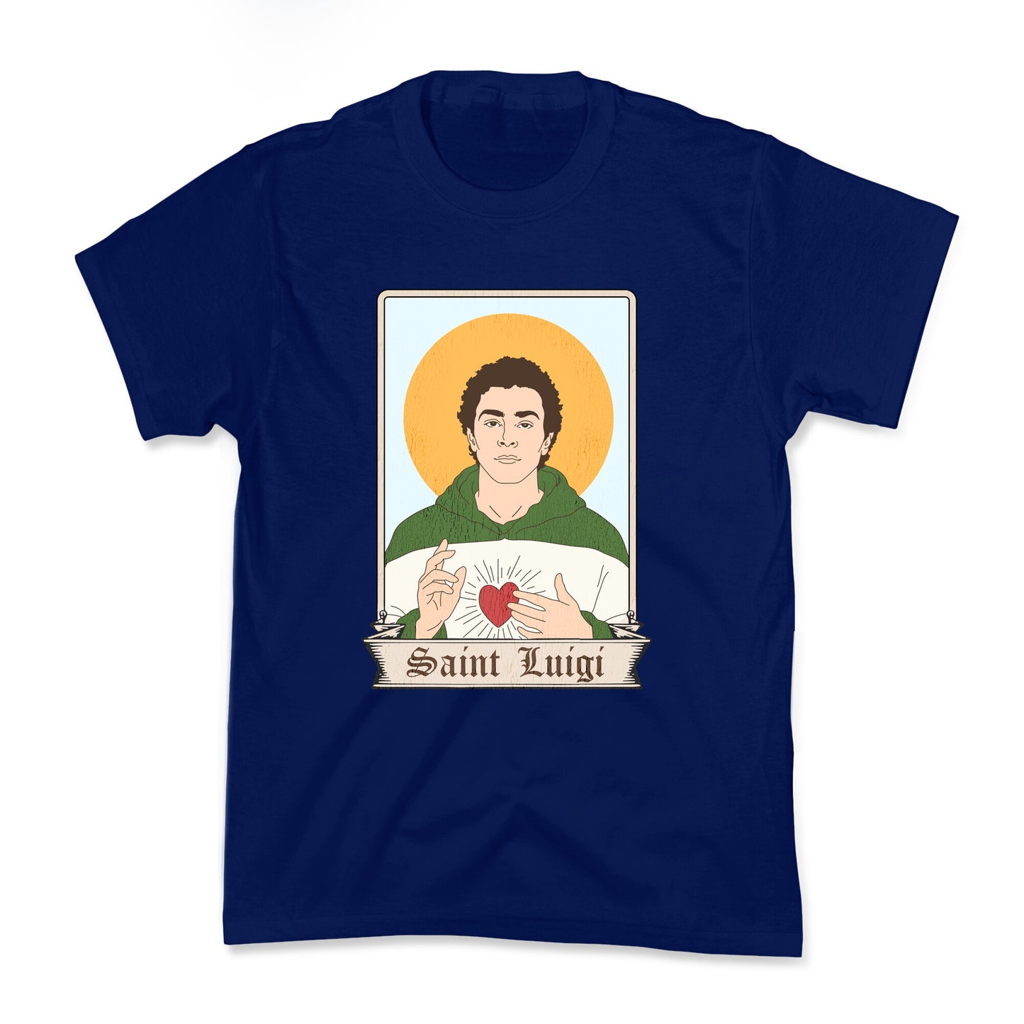 Saint Luigi Mangione Cartoon Kids Tee