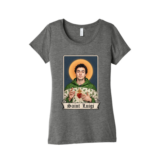 Saint Luigi Mangione Womens Triblend Tee