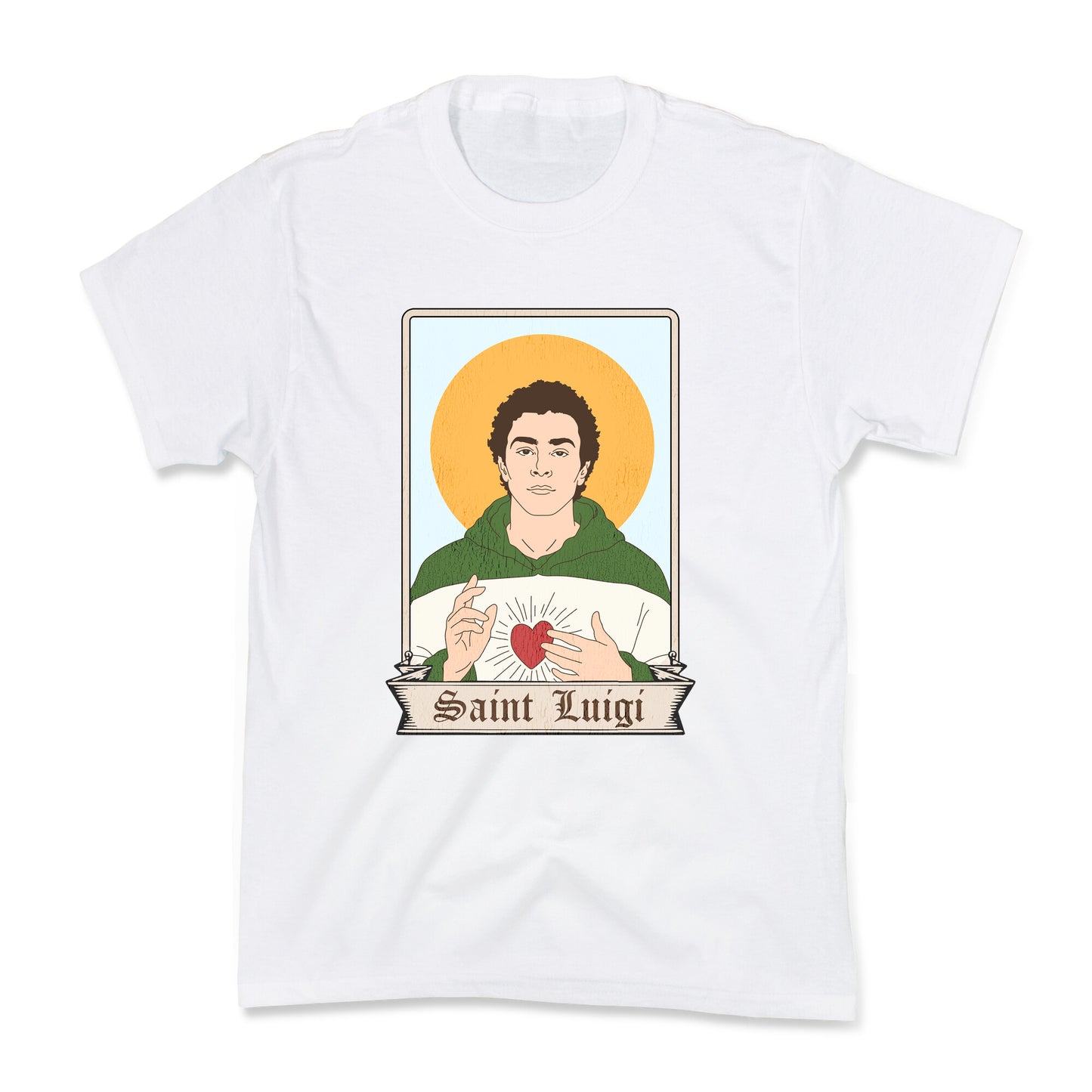 Saint Luigi Mangione Cartoon Kids Tee