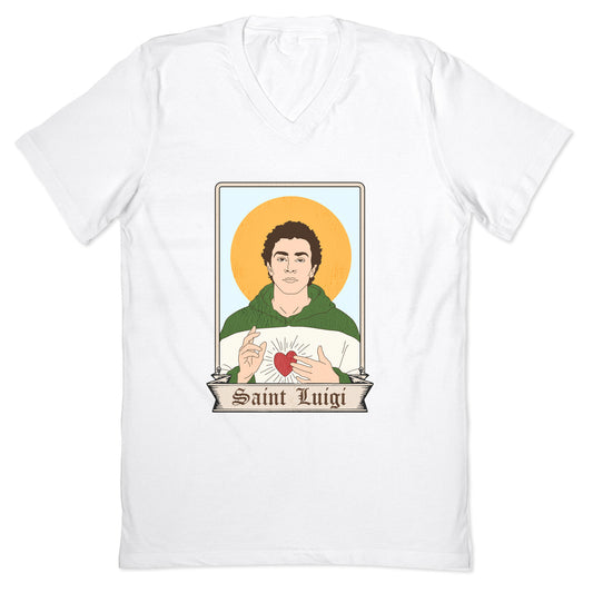 Saint Luigi Mangione Cartoon V-Neck