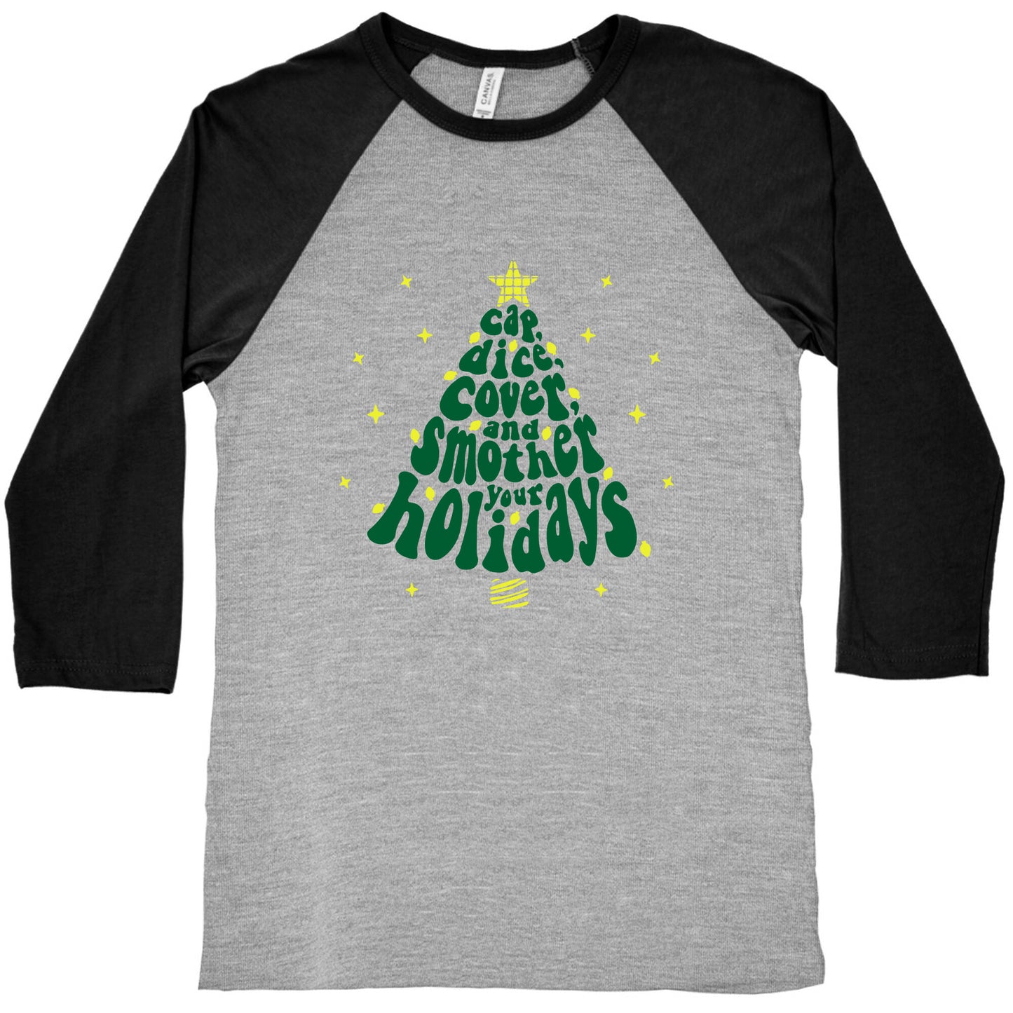 Waffle House Christmas Baseball Tee