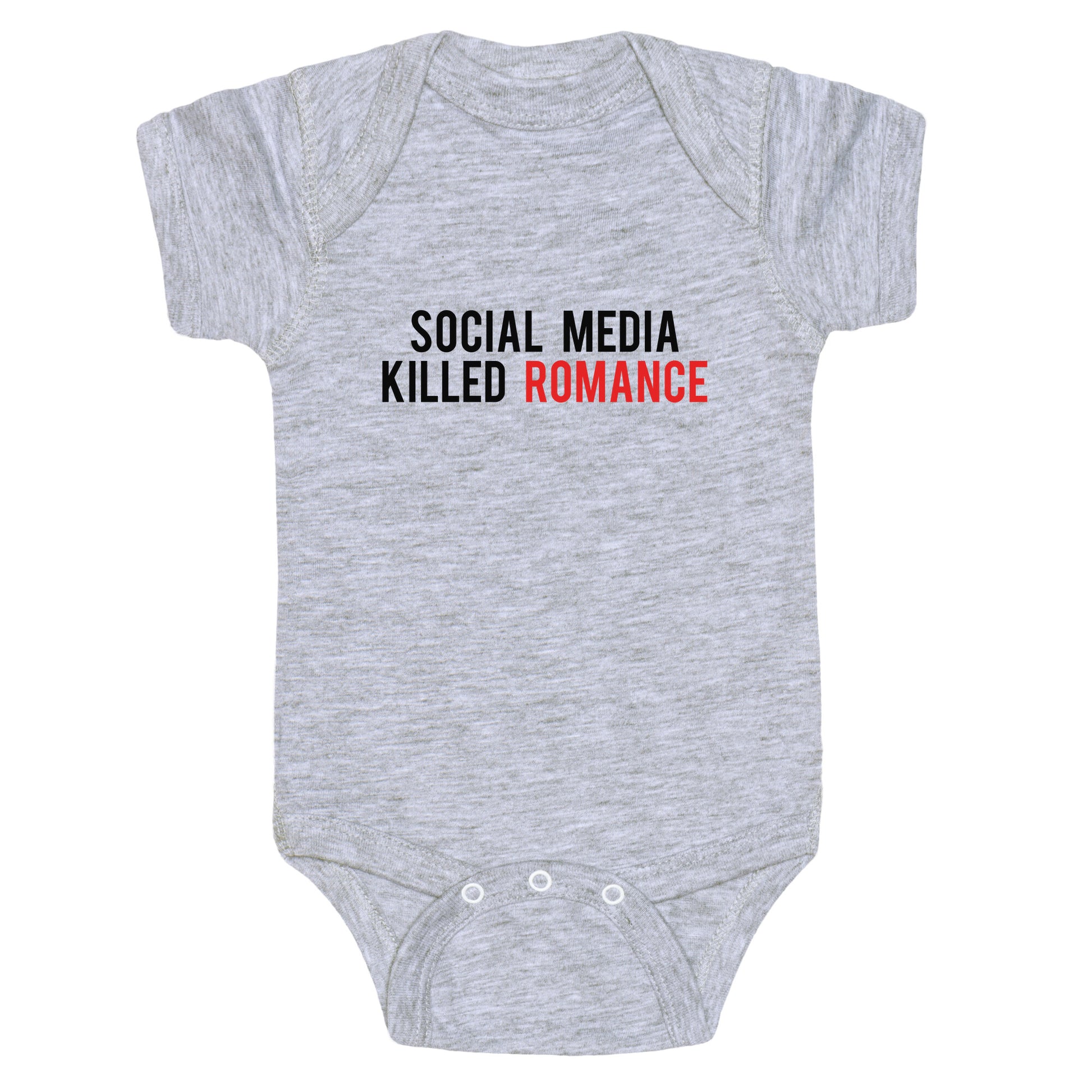 Social Media Killed Romance Baby One-Piece