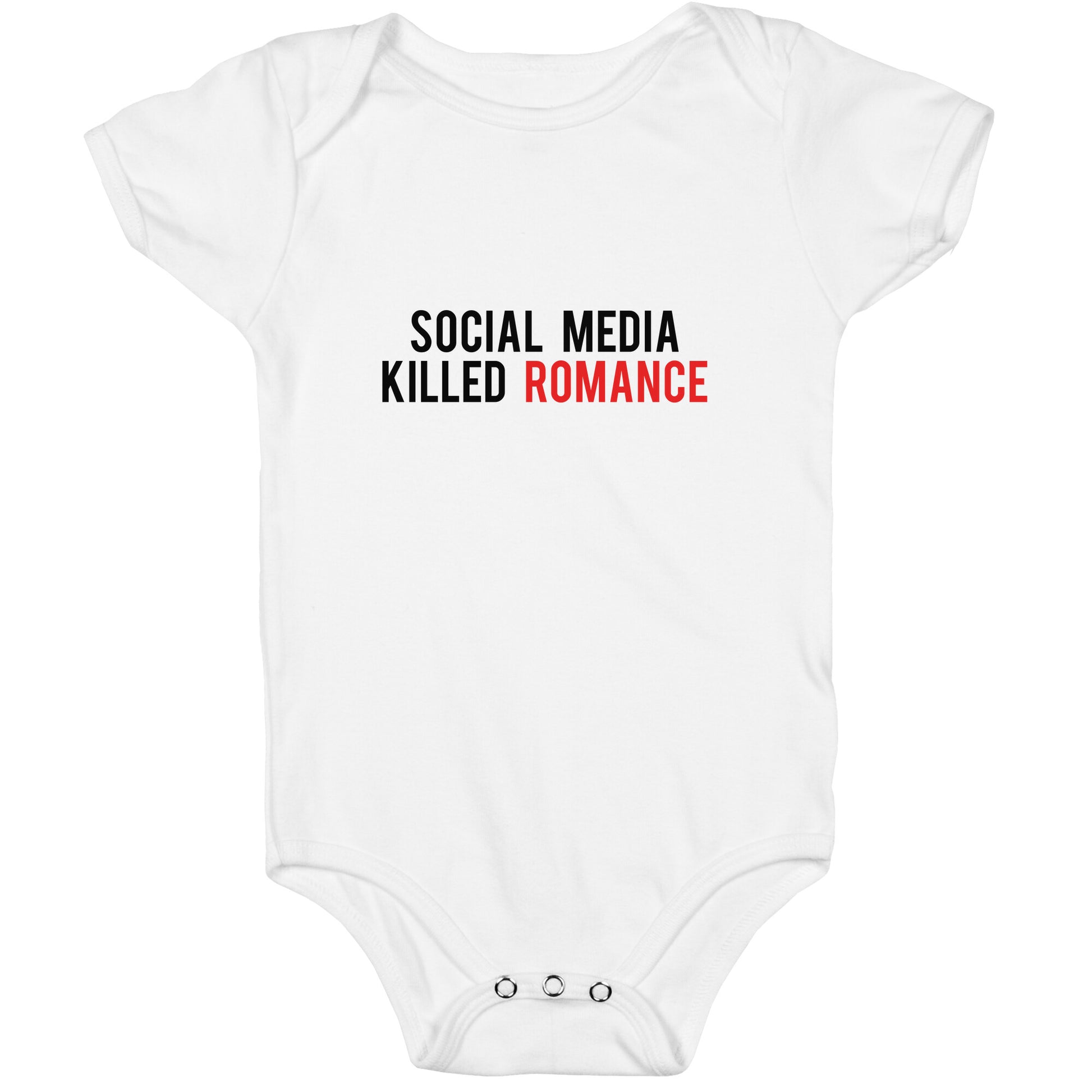 Social Media Killed Romance Baby One-Piece