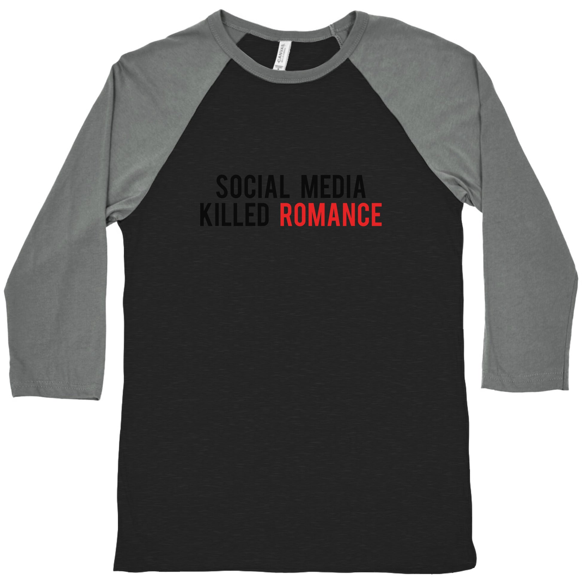 Social Media Killed Romance Baseball Tee