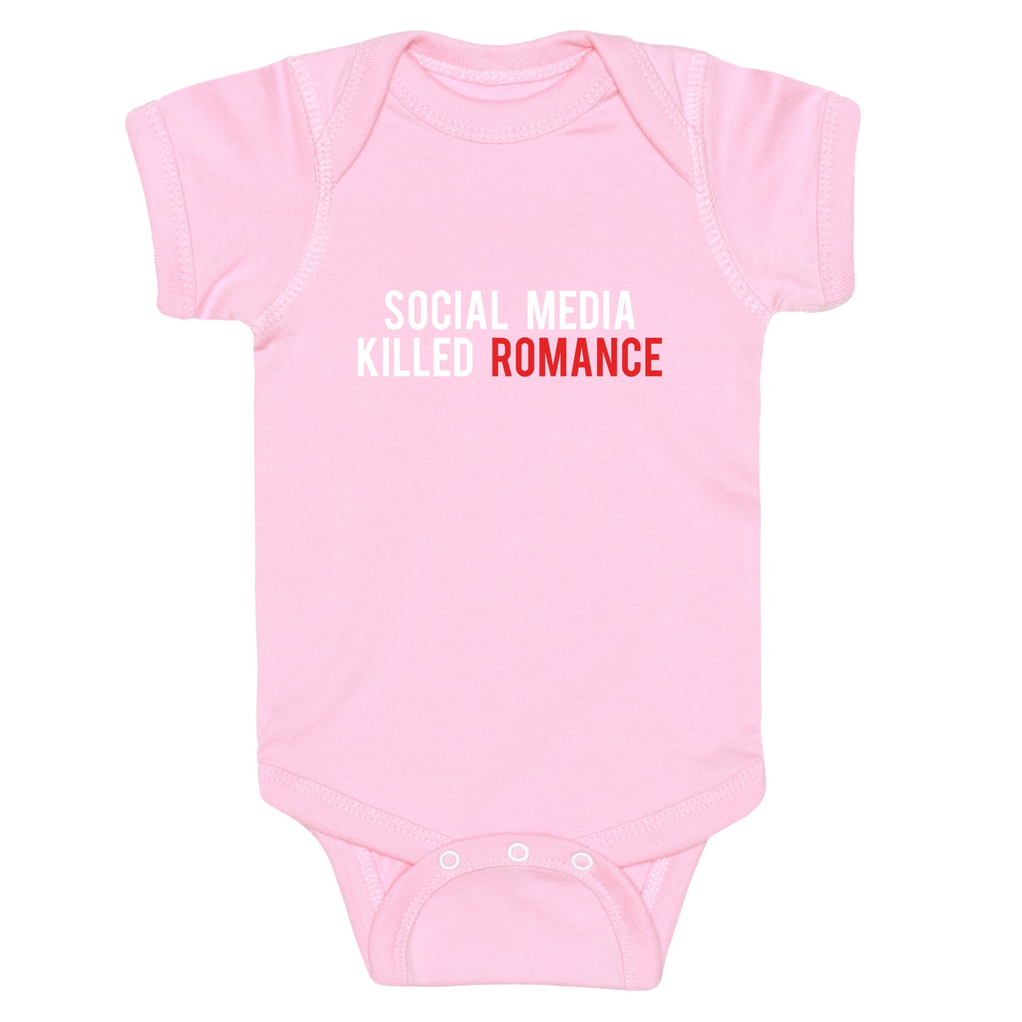 Social Media Killed Romance Baby One-Piece