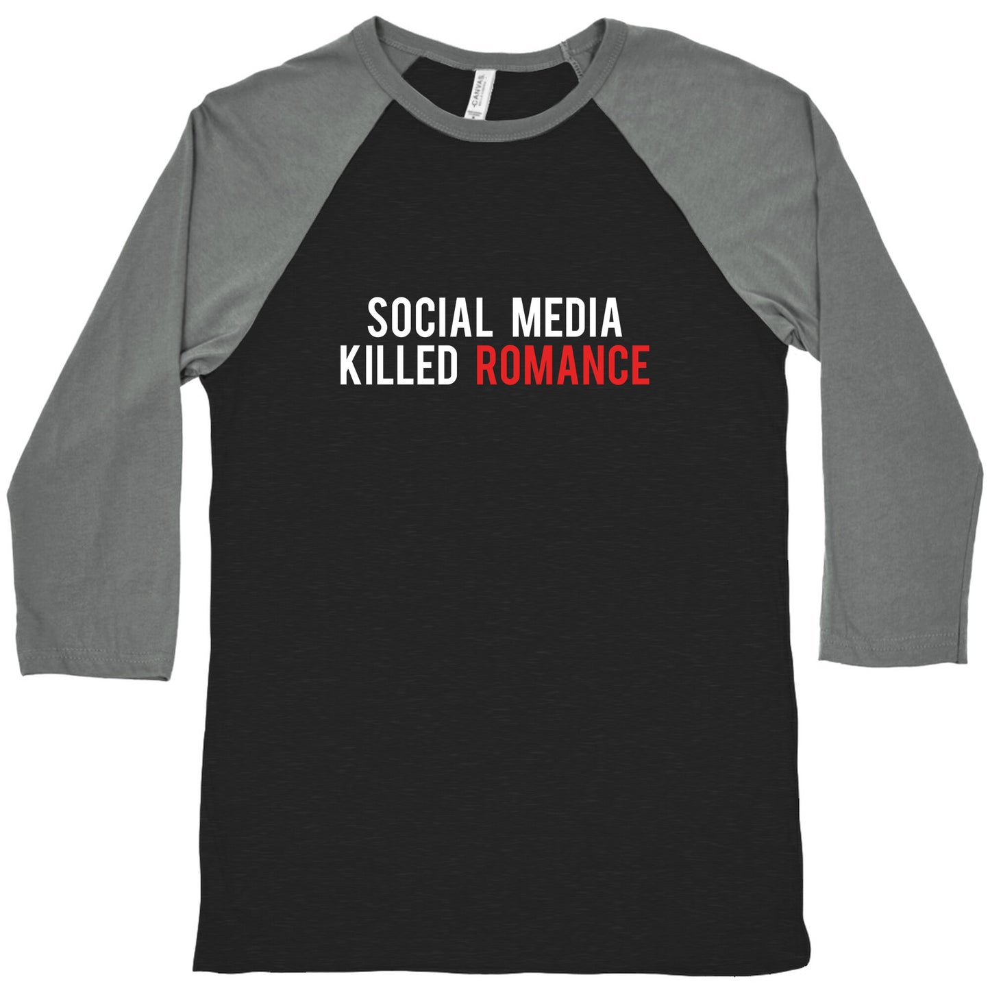 Social Media Killed Romance Baseball Tee