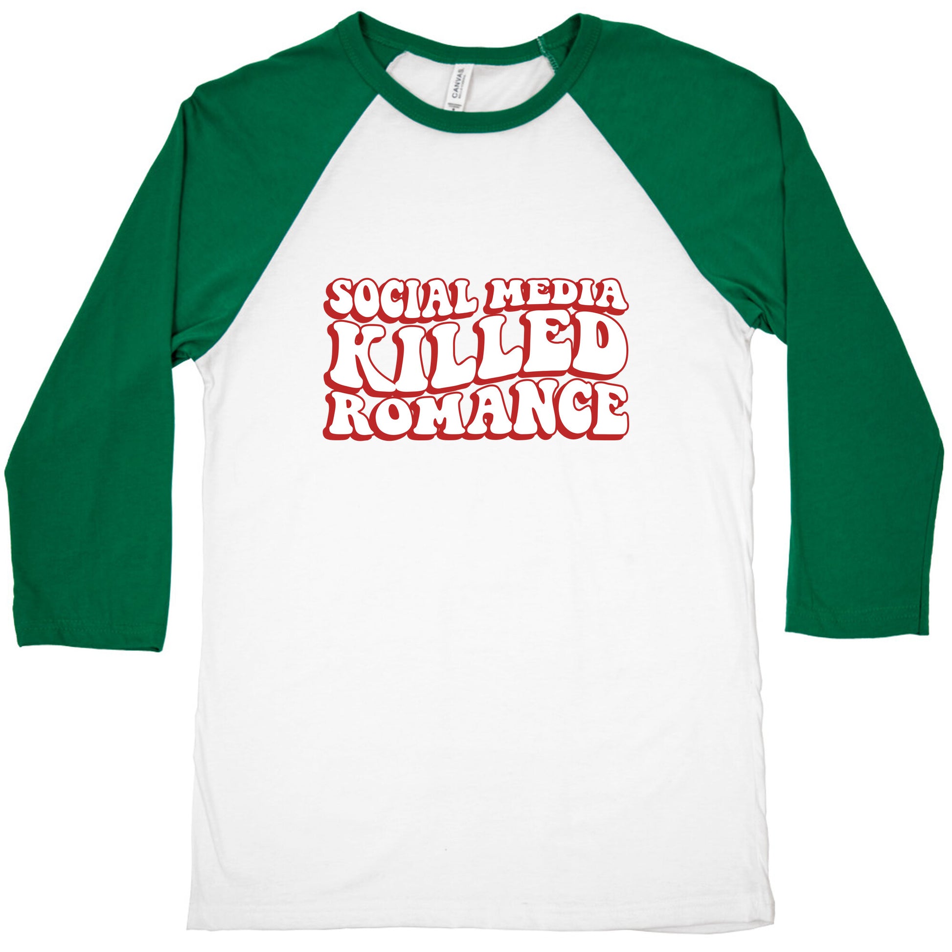Social Media Killed Romance Baseball Tee