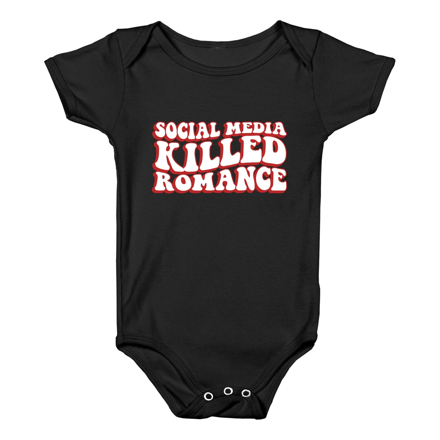 Social Media Killed Romance Baby One-Piece
