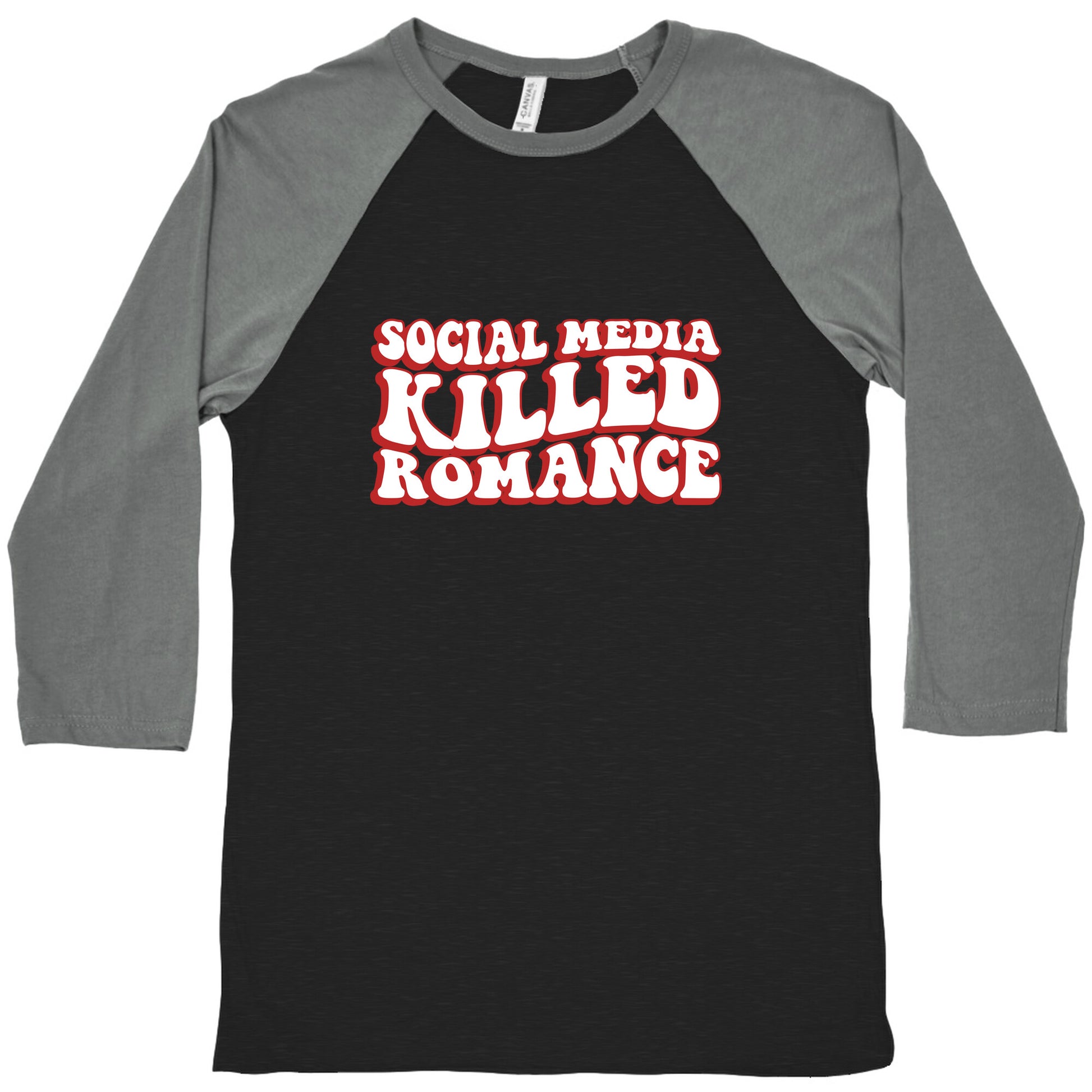 Social Media Killed Romance Baseball Tee