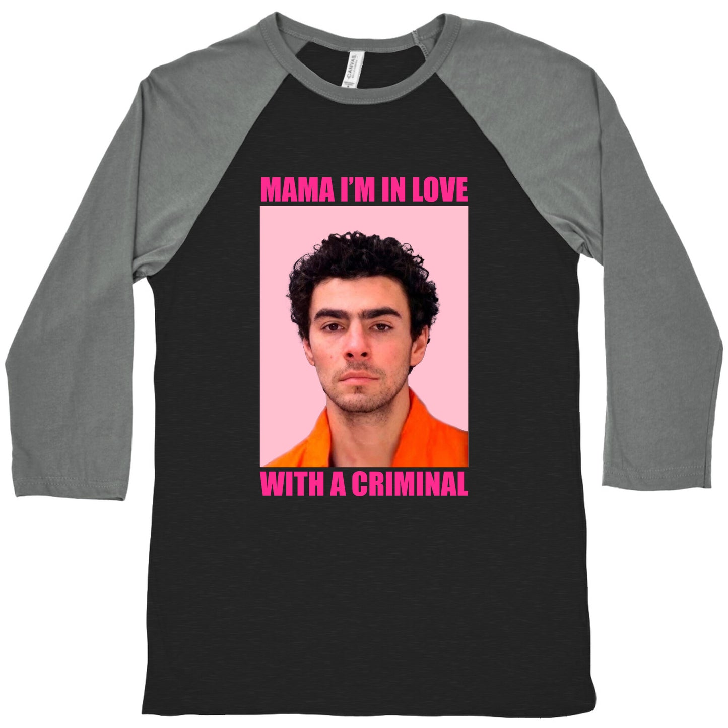 Luigi Mangione Mama Im In Love With A Criminal Valentines Day Baseball Tee