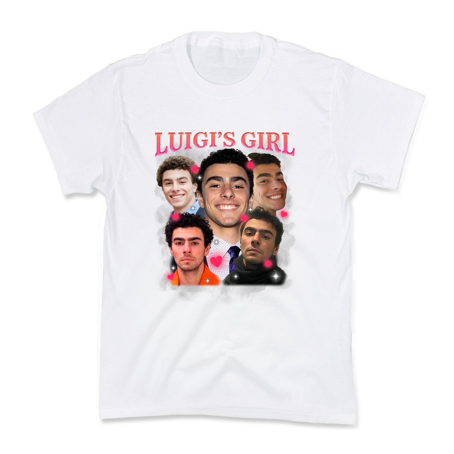 Luigis Girl Mangione Valentines Day Kids Tee