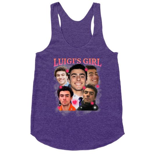 Luigis Girl Mangione Valentines Day Racerback Tank