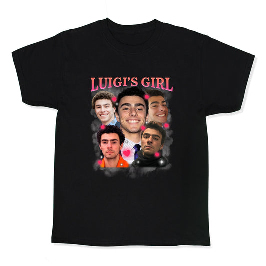 Luigis Girl Mangione Valentines Day Kids Tee