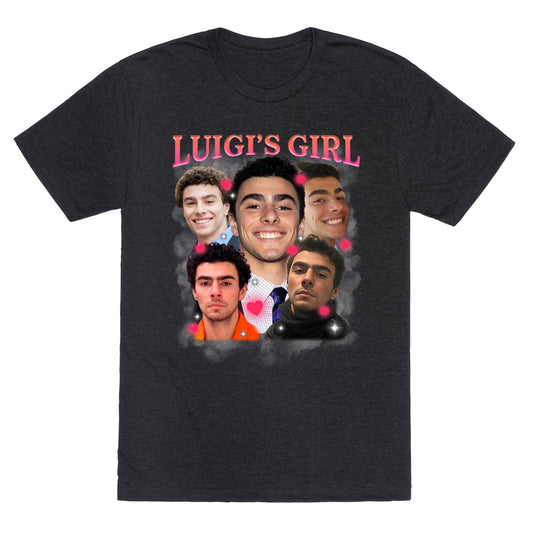 Luigis Girl Mangione Valentines Day Unisex Triblend Tee