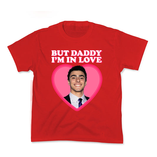 But Daddy Im In Love Luigi Mangione Valentines Day Kids Tee