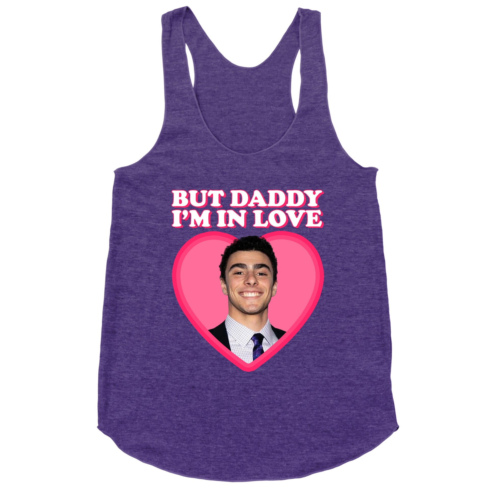 But Daddy Im In Love Luigi Mangione Valentines Day Racerback Tank
