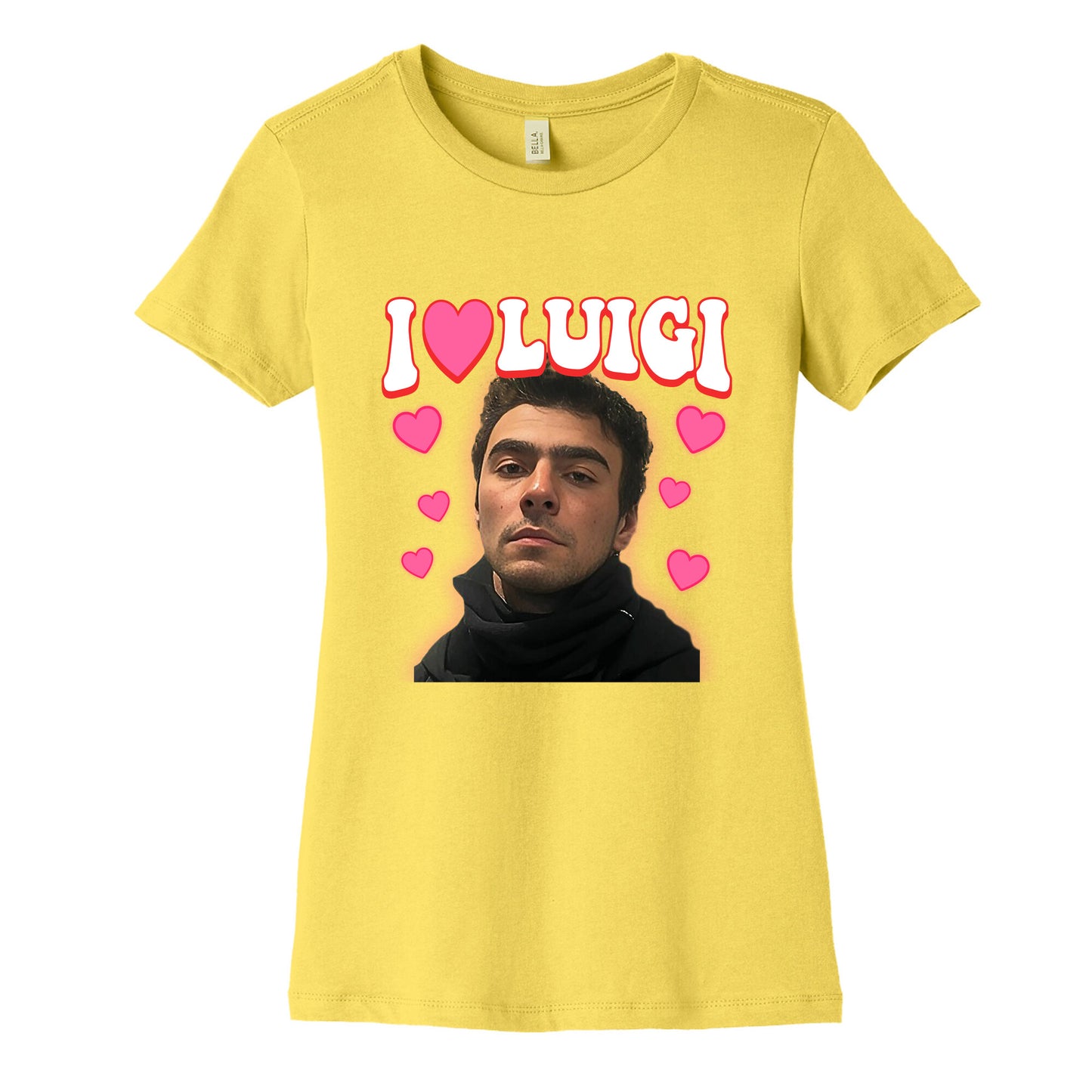 I Love Luigi Mangione Womens Cotton Tee