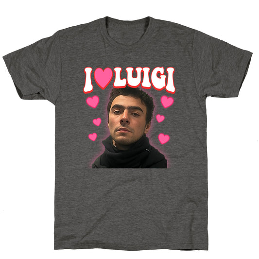 I Love Luigi Mangione Unisex Triblend Tee