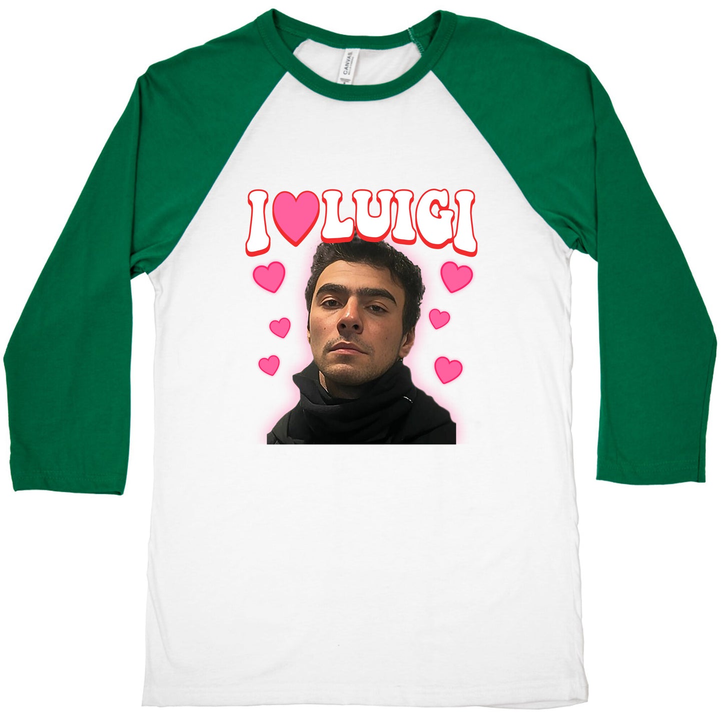 I Love Luigi Mangione Baseball Tee