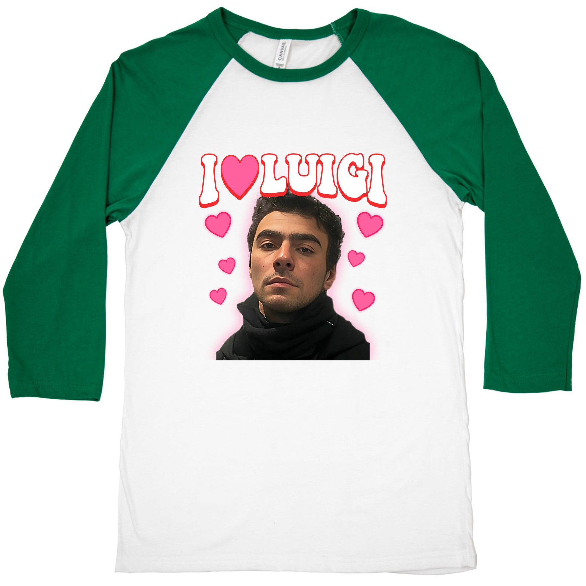 I Love Luigi Mangione Baseball Tee
