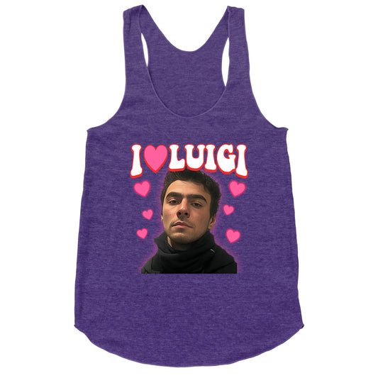 I Love Luigi Mangione Racerback Tank